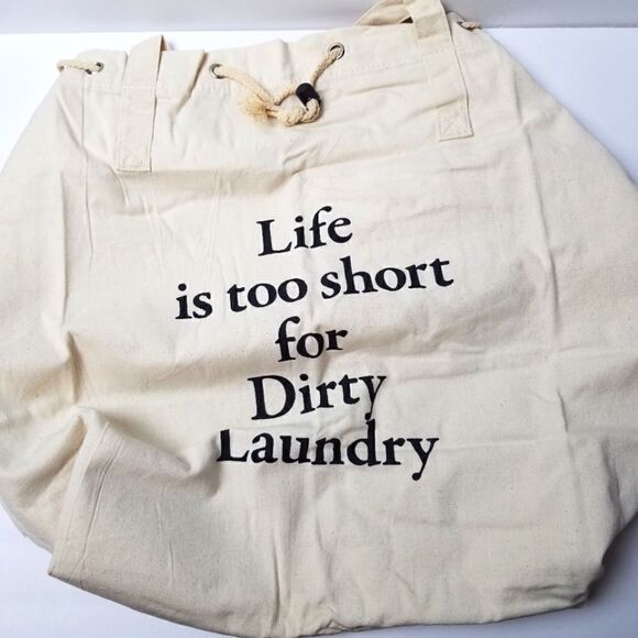 Large Laundry Bag w/ Drawstring & Long Handles - Picture 2 of 3